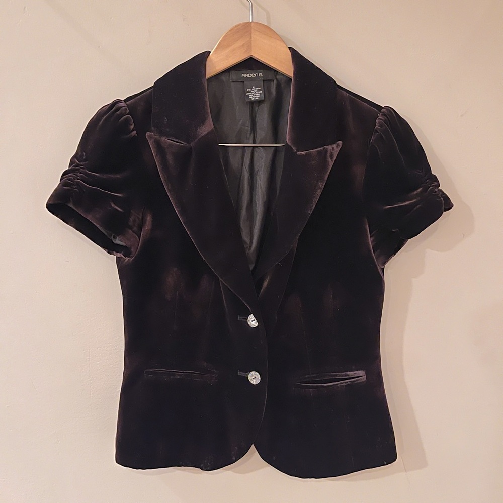 Arden B brown velvet blazer